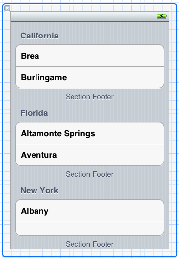 Group Table View Appearance